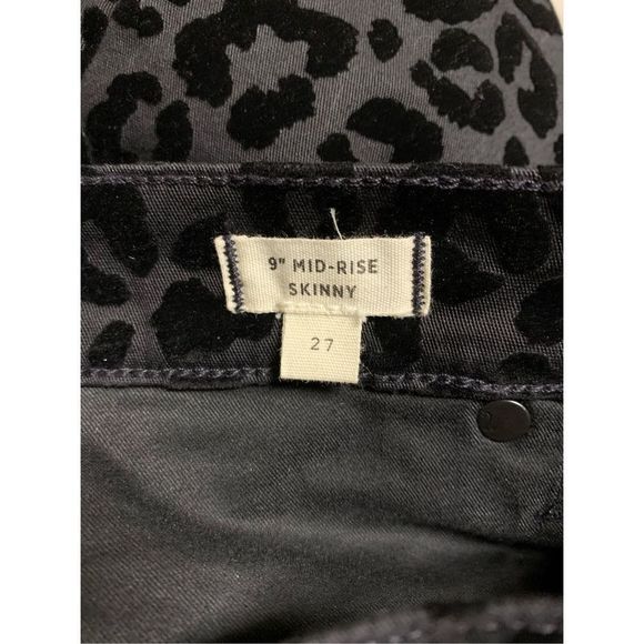 Madewell, 9” Mid-Rise Skinny Pants/Jeans, Flocked Leopard, Size 27, UGC - Picture 6 of 12